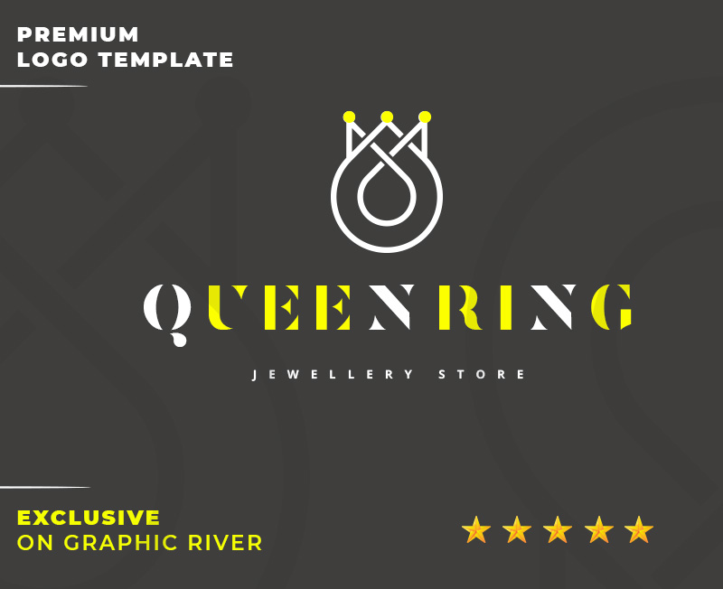 Queen Ring Jewellery Store Logo Template