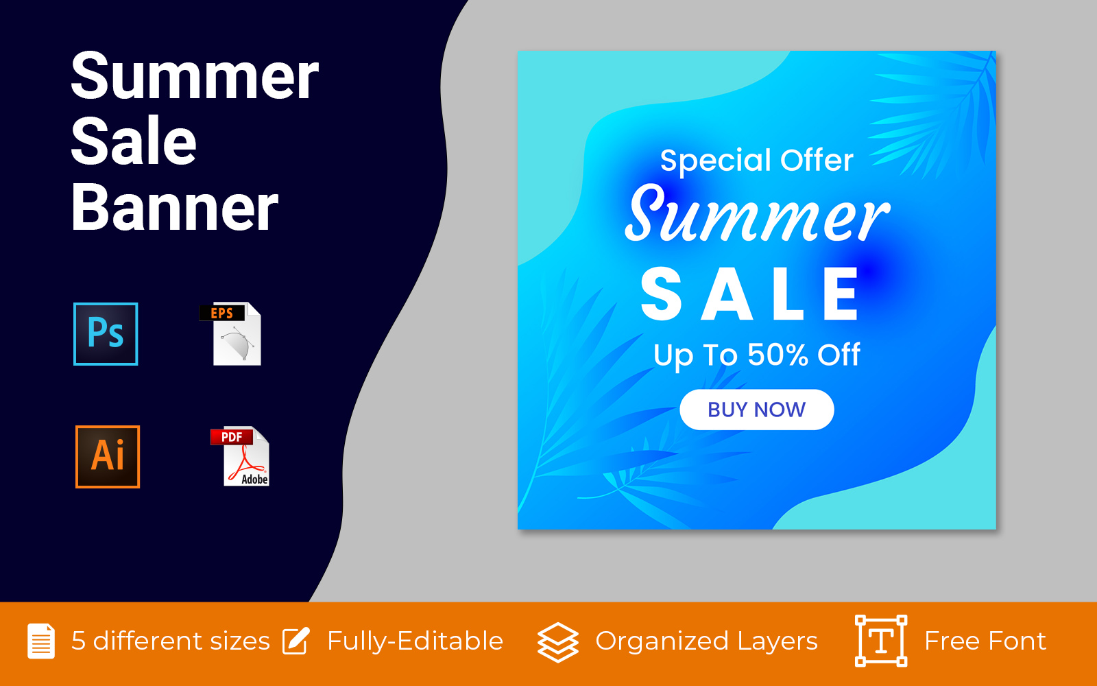 Summer Sale Vacation Social Ad Design