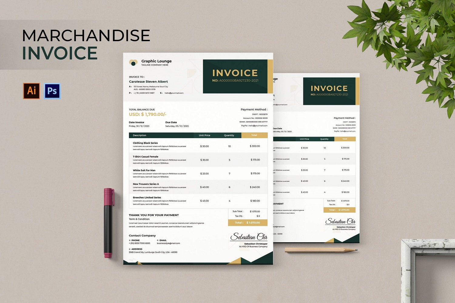 Merchandise Store Invoice