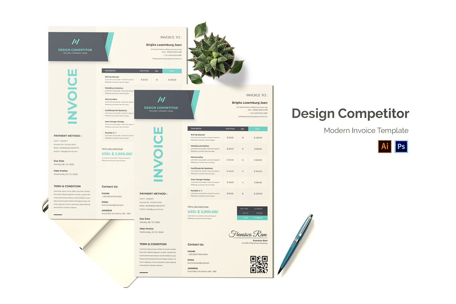 Design Competitor Invoice