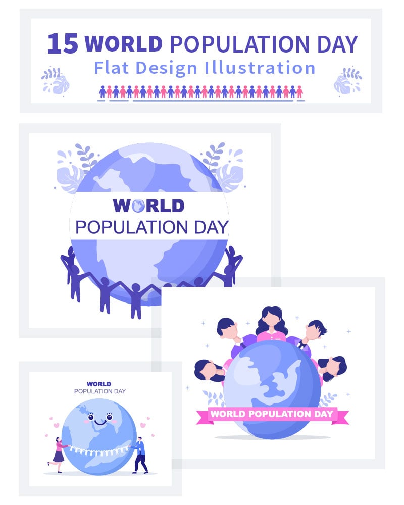 15 World Population Day Illustration