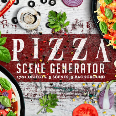 Pizza Scene Product Mockups 184988