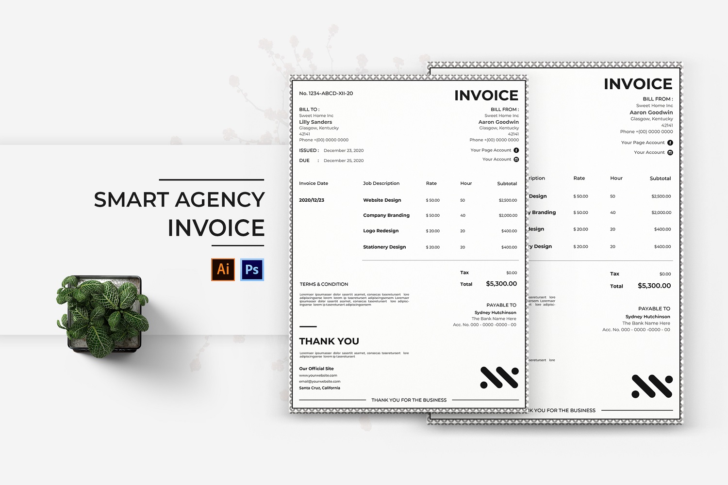 Smart Agency Invoice Print Template