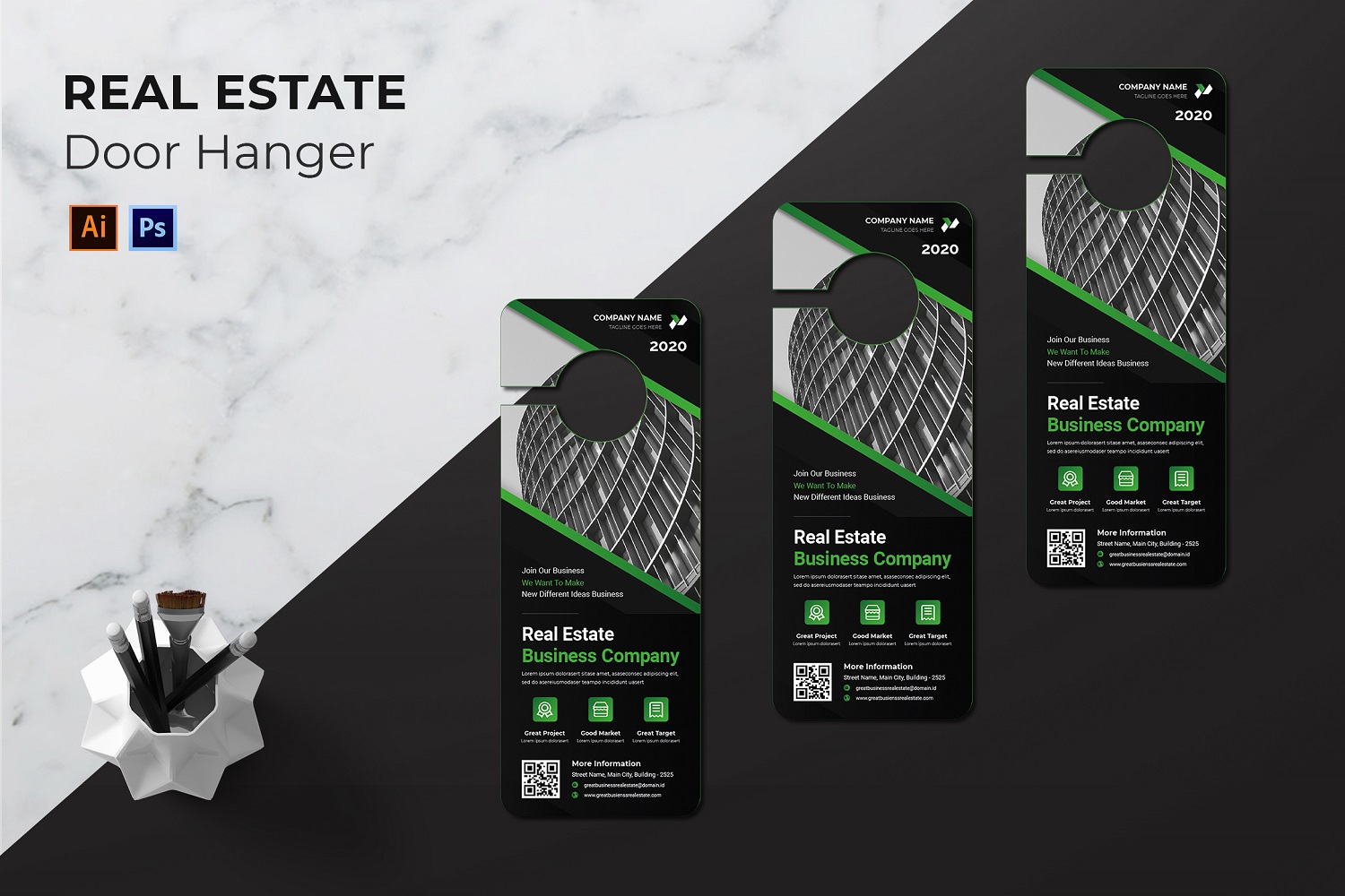 Real Estate Door Hanger Print Template