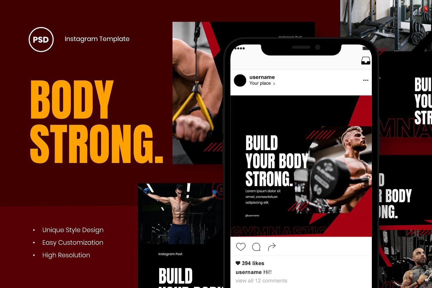 Gym Instagram Post Template