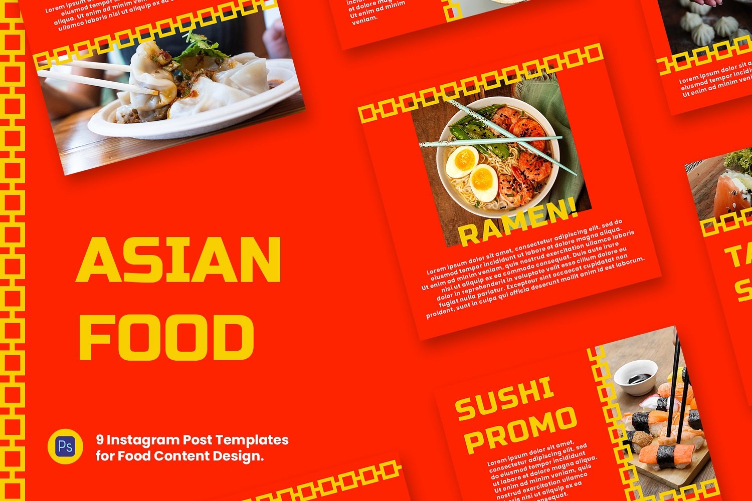 Asian Food Instagram Post Template