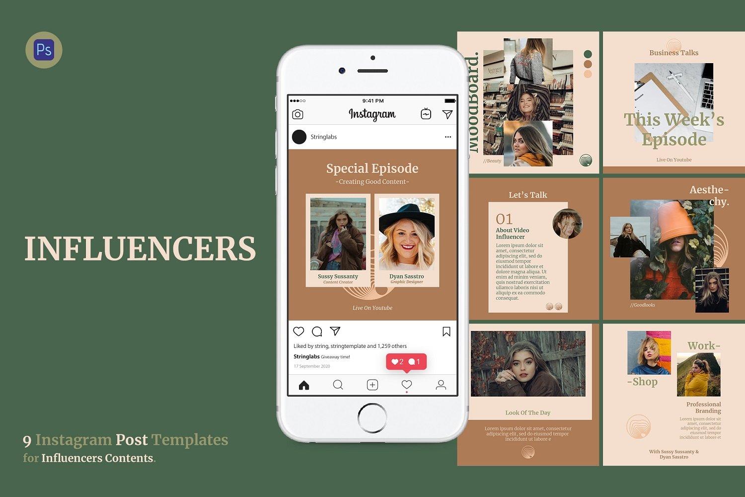 Creative Influencer Instagram Post Template