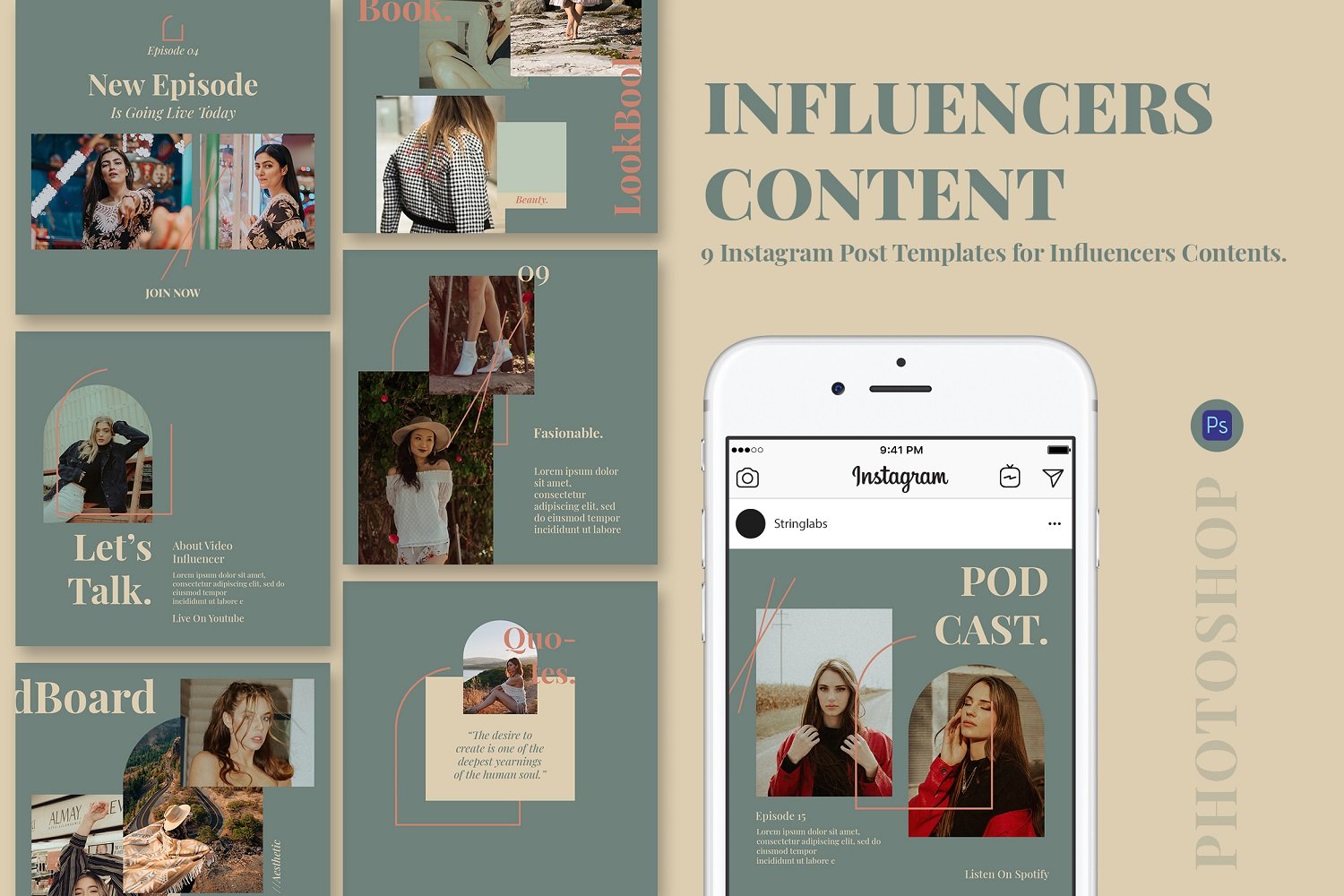 Influencer Content Instagram Post Template