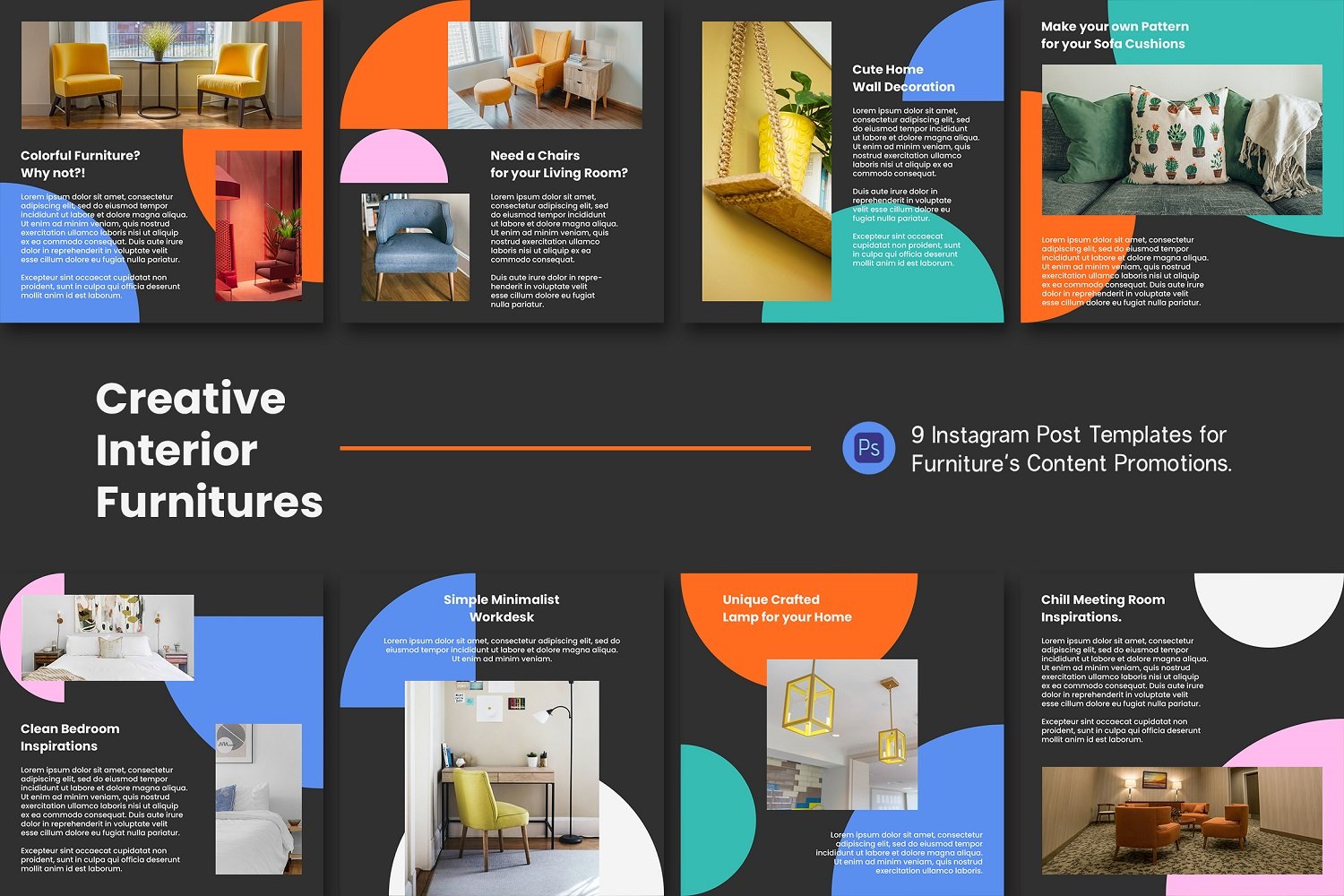 Creative Interior Furniture Instagram Post Template