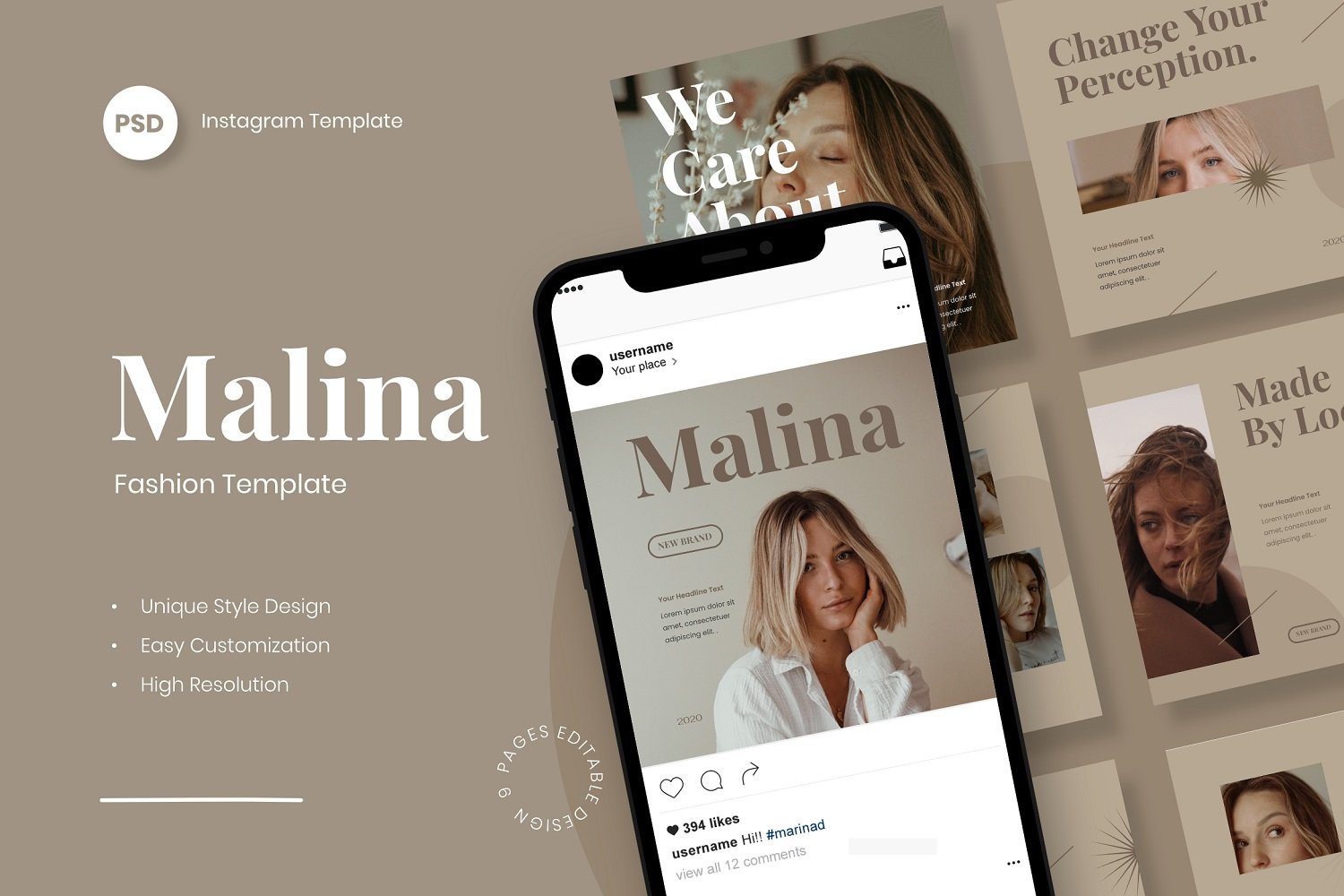 Malina Fashion Instagram Post Template