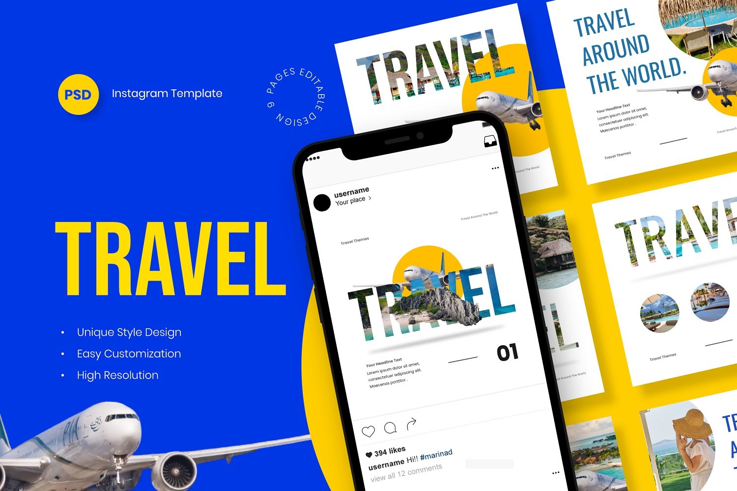 Travel Instagram Post Template