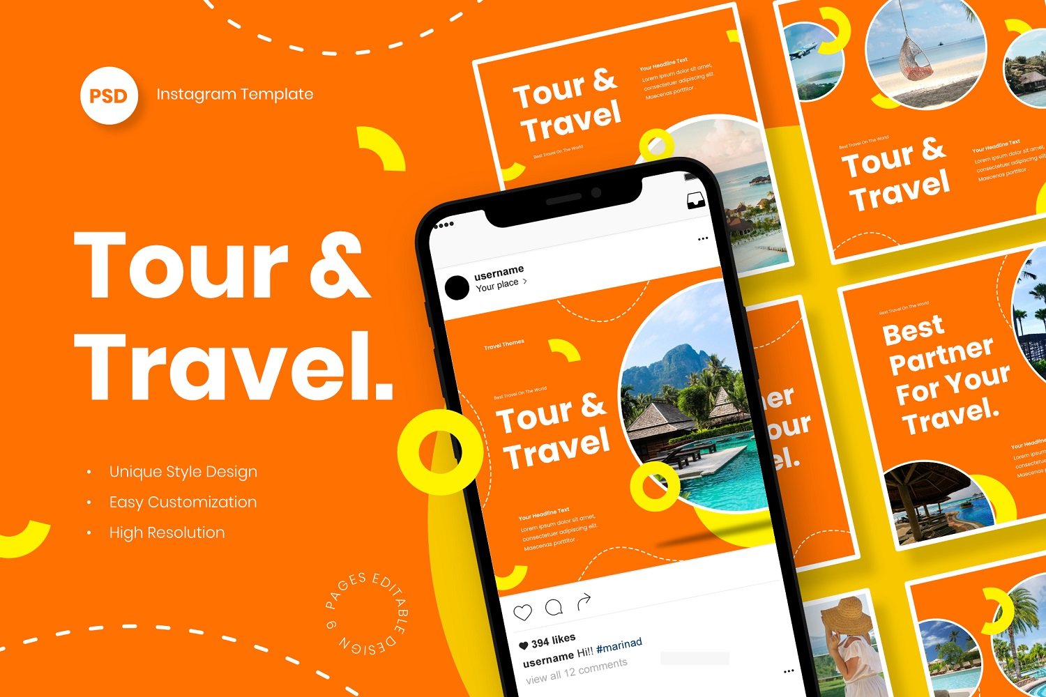 Tour & Travel Business Instagram Post Template