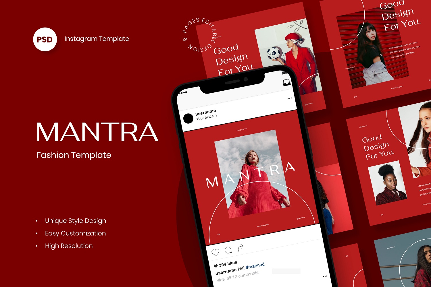 Mantra - Creative Fashion Instagram Post Template