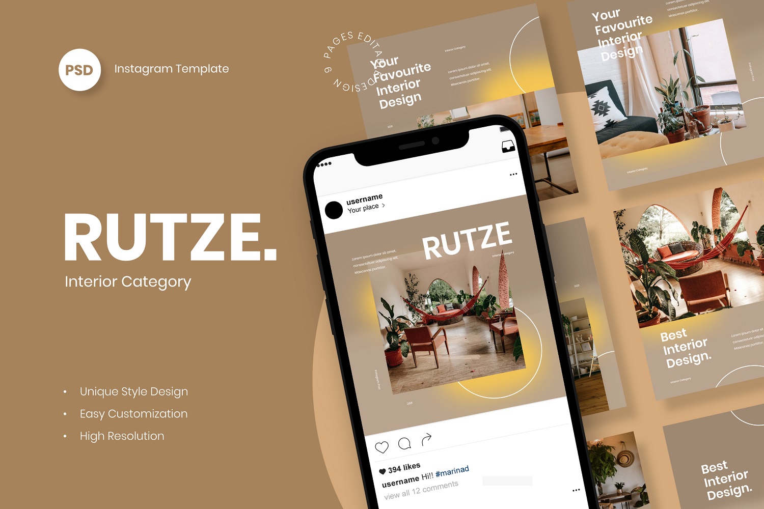 Rutze - Interior Instagram Post Template