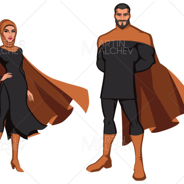 Superheroine Super Illustrations Templates 185146