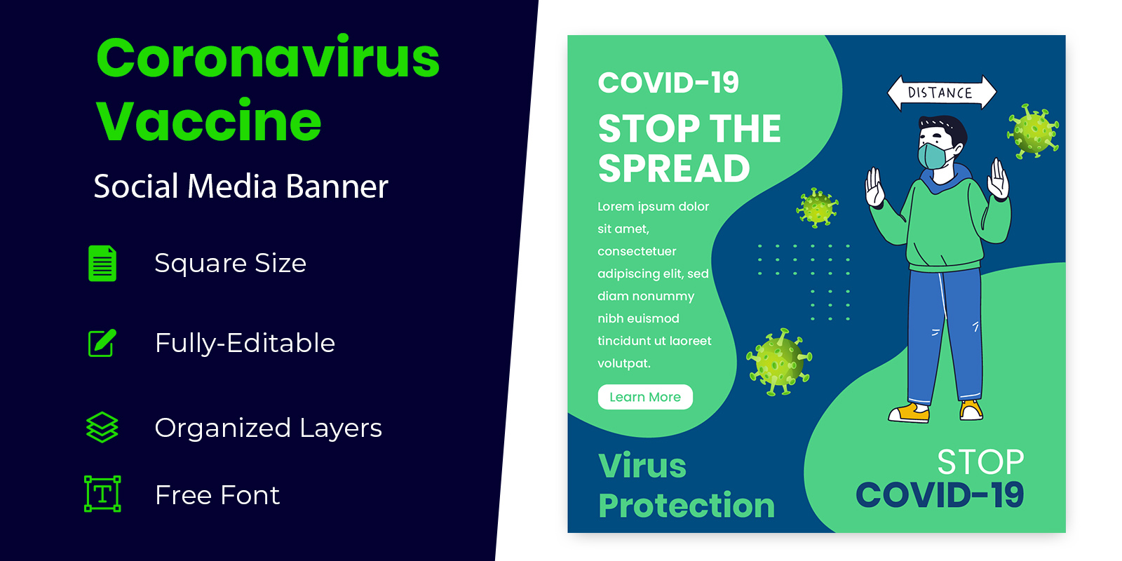 Coronavirus Vaccine Banner Design