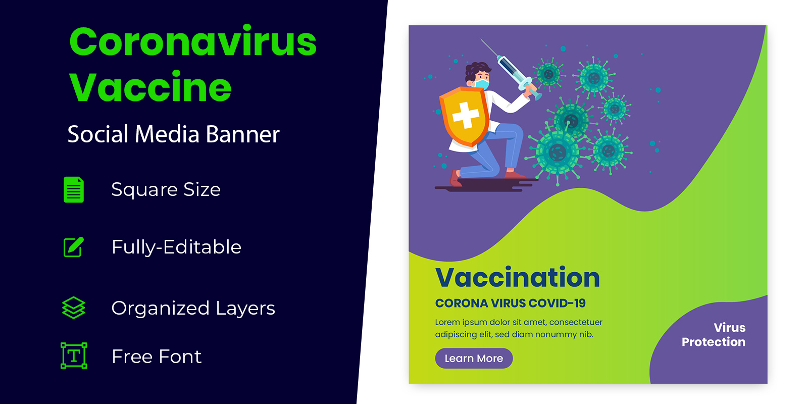 Coronavirus Prevention Banner Design