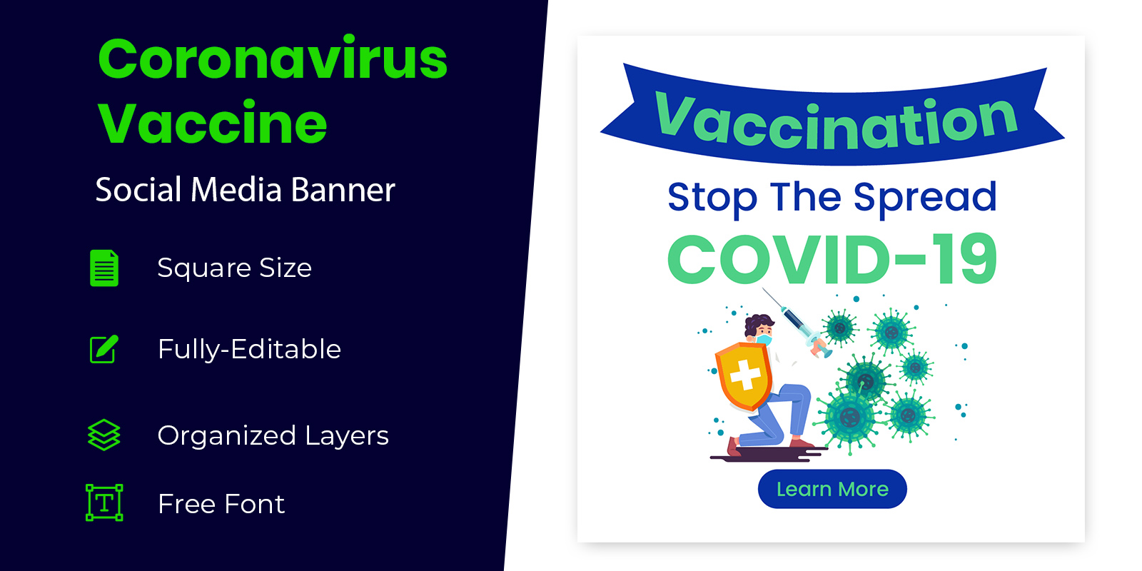 Coronavirus Protection Related Banner Design