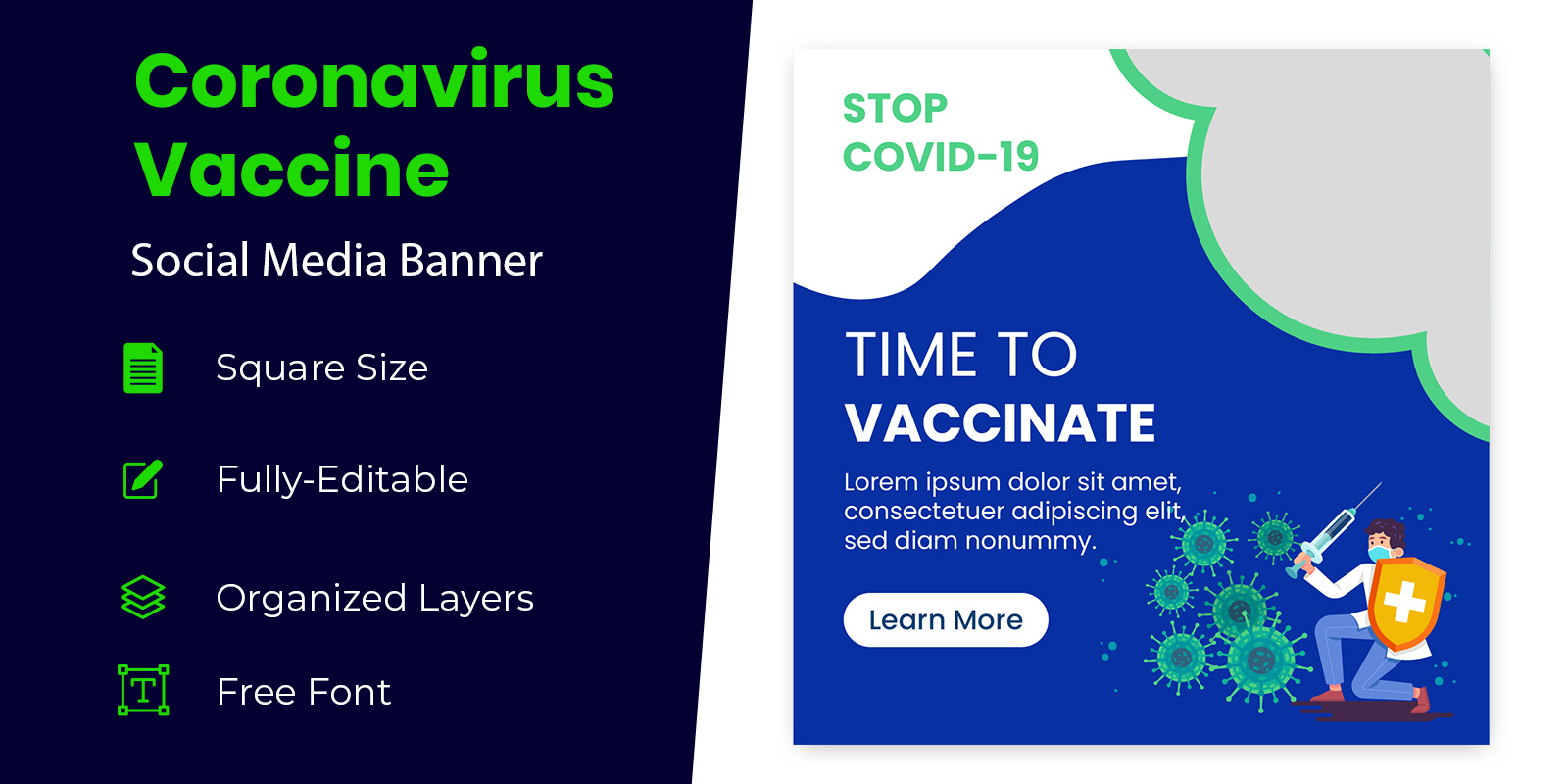 Coronavirus Protection Template Banner Design