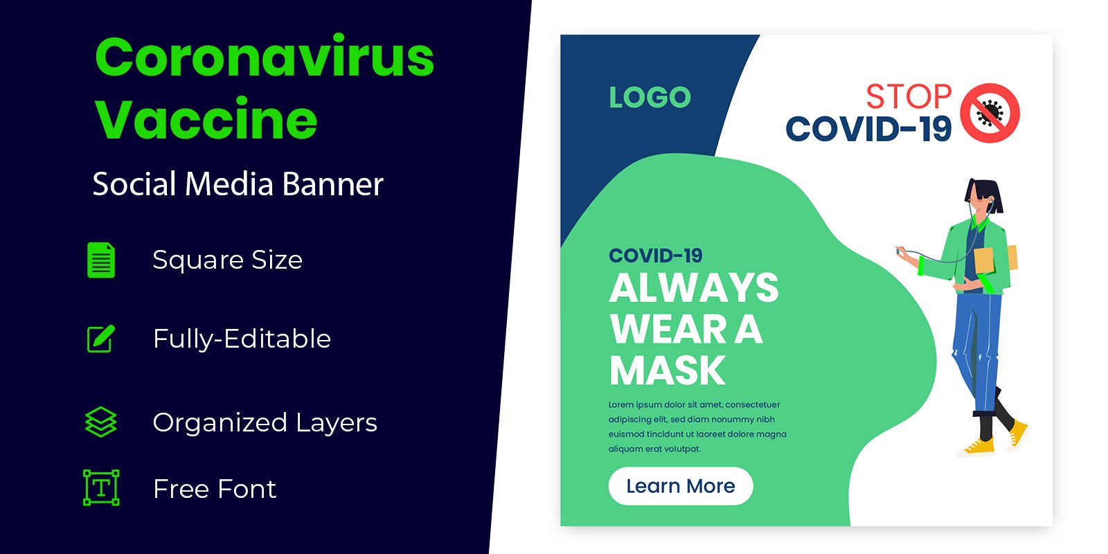 Coronavirus Protective Measures Banner Design