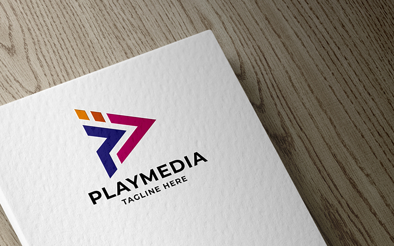 Professional Play Media Letter P Logo