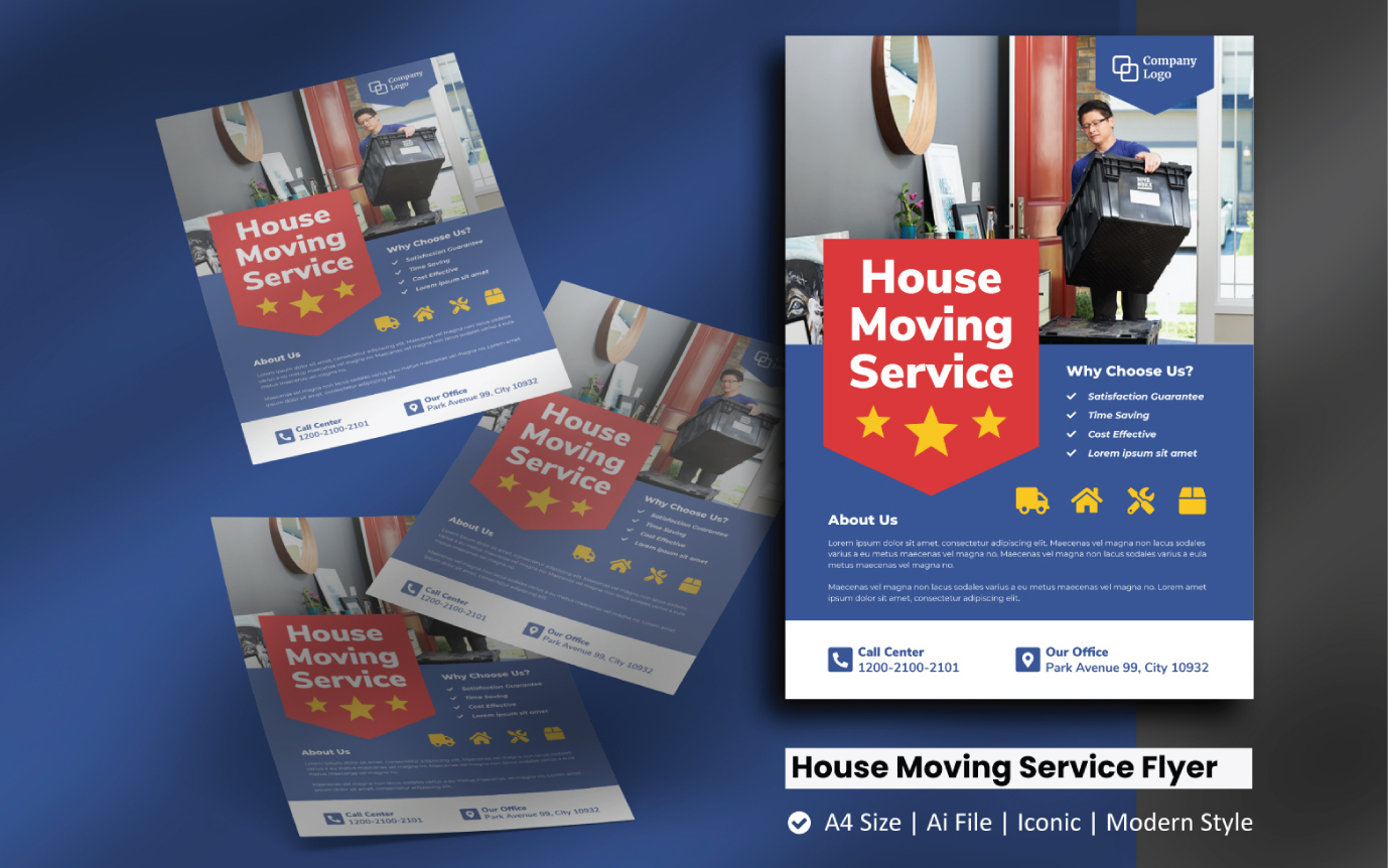 House Moving Service Flyer Corporate Identity Template