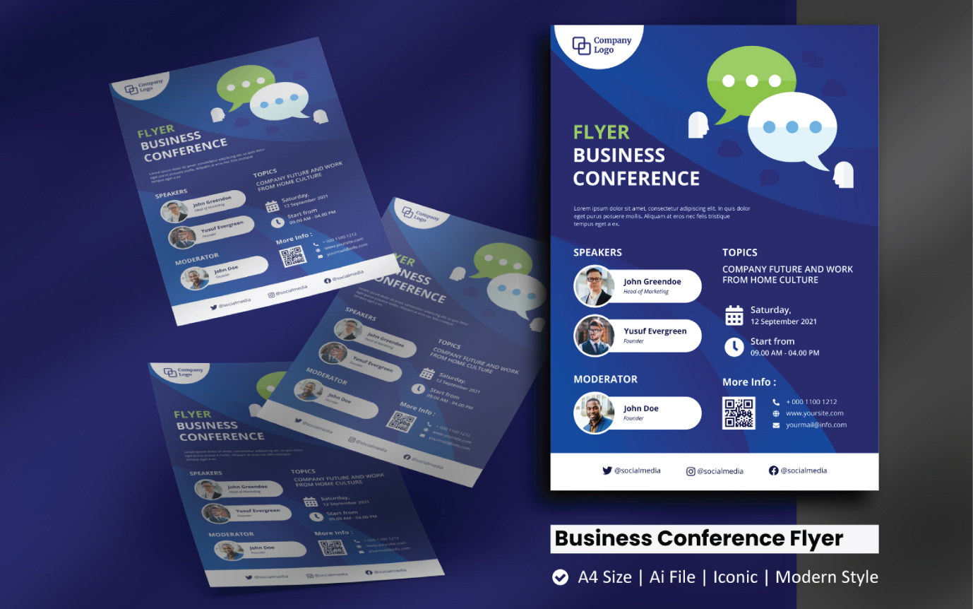 Business Conferences Flyer Corporate Identity Template
