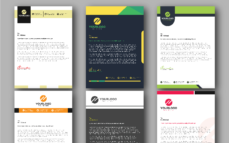 Letterhead 10 Template Bundle - Corporate Identity Template