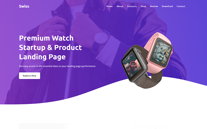 Swiss - Product Landing Page Template