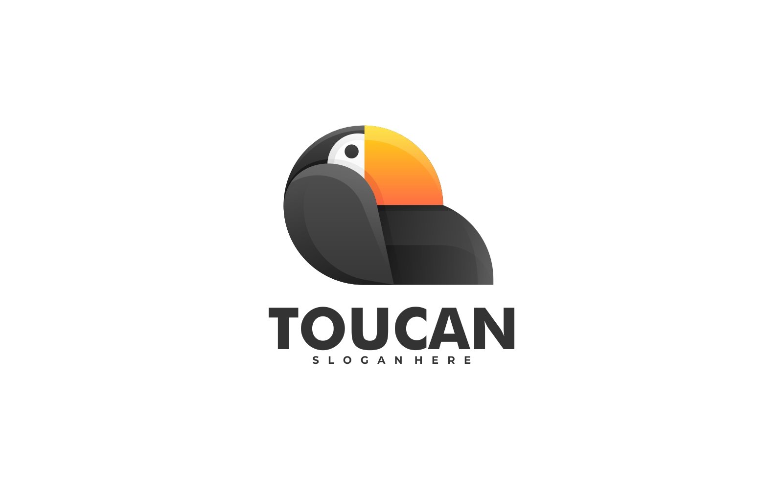 Toucan 3D Gradient Logo Template