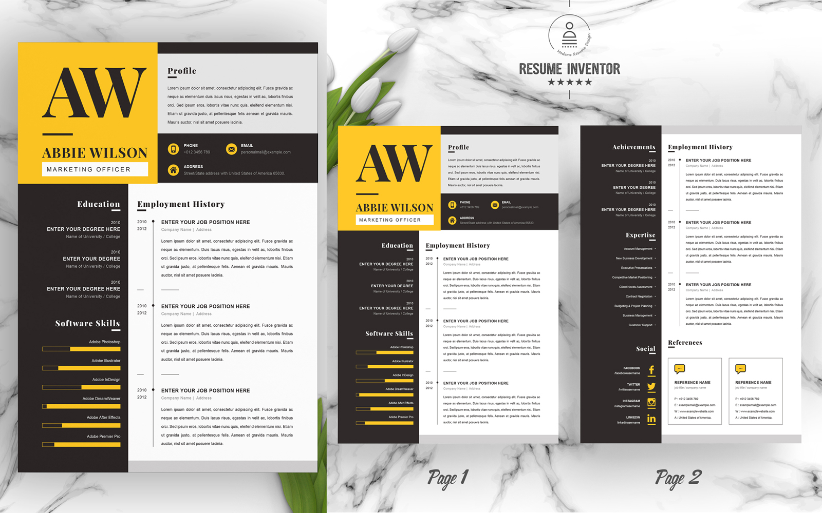 Abbil / Printable Resume Templates