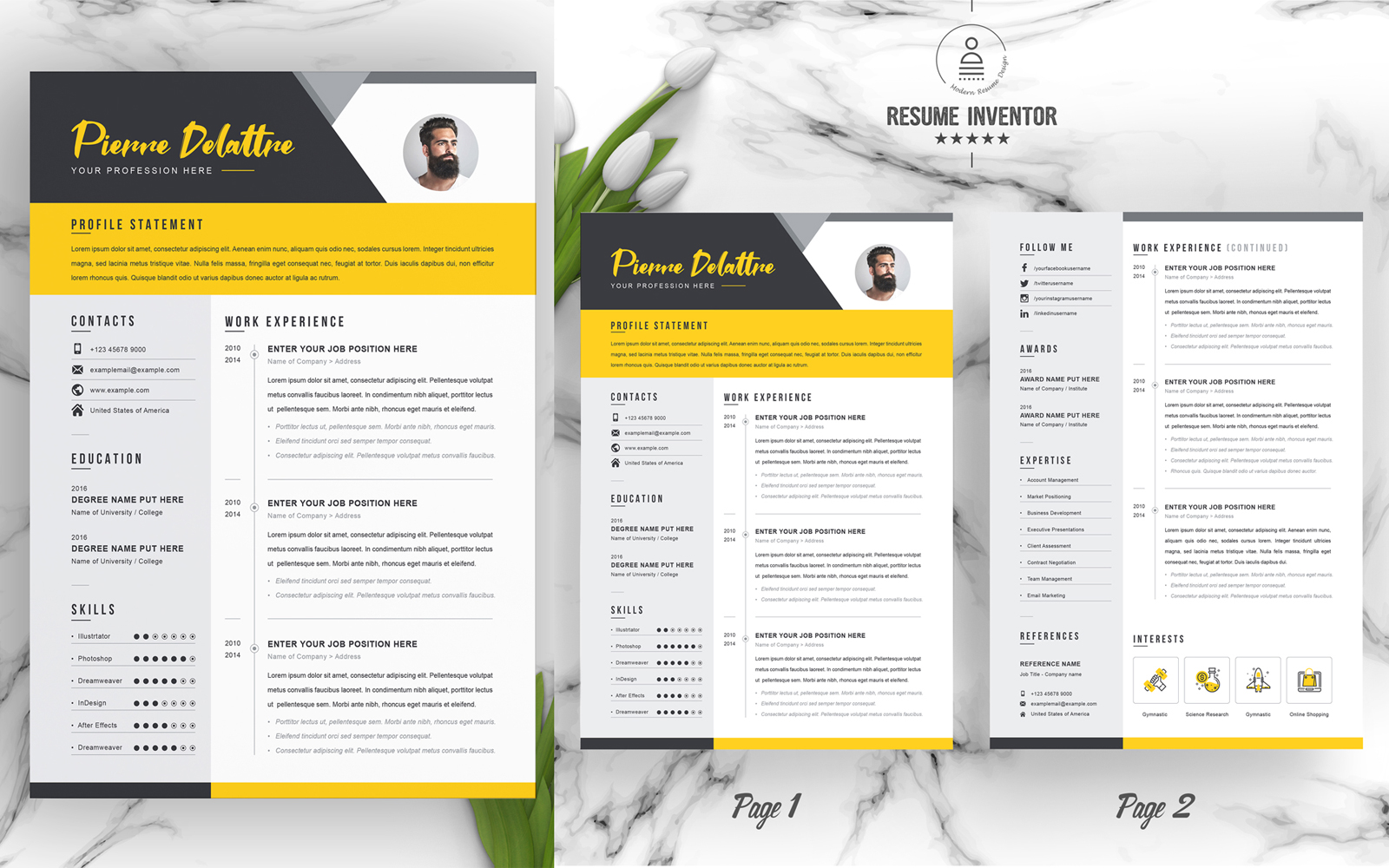 Pierre / Printable Resume Templates