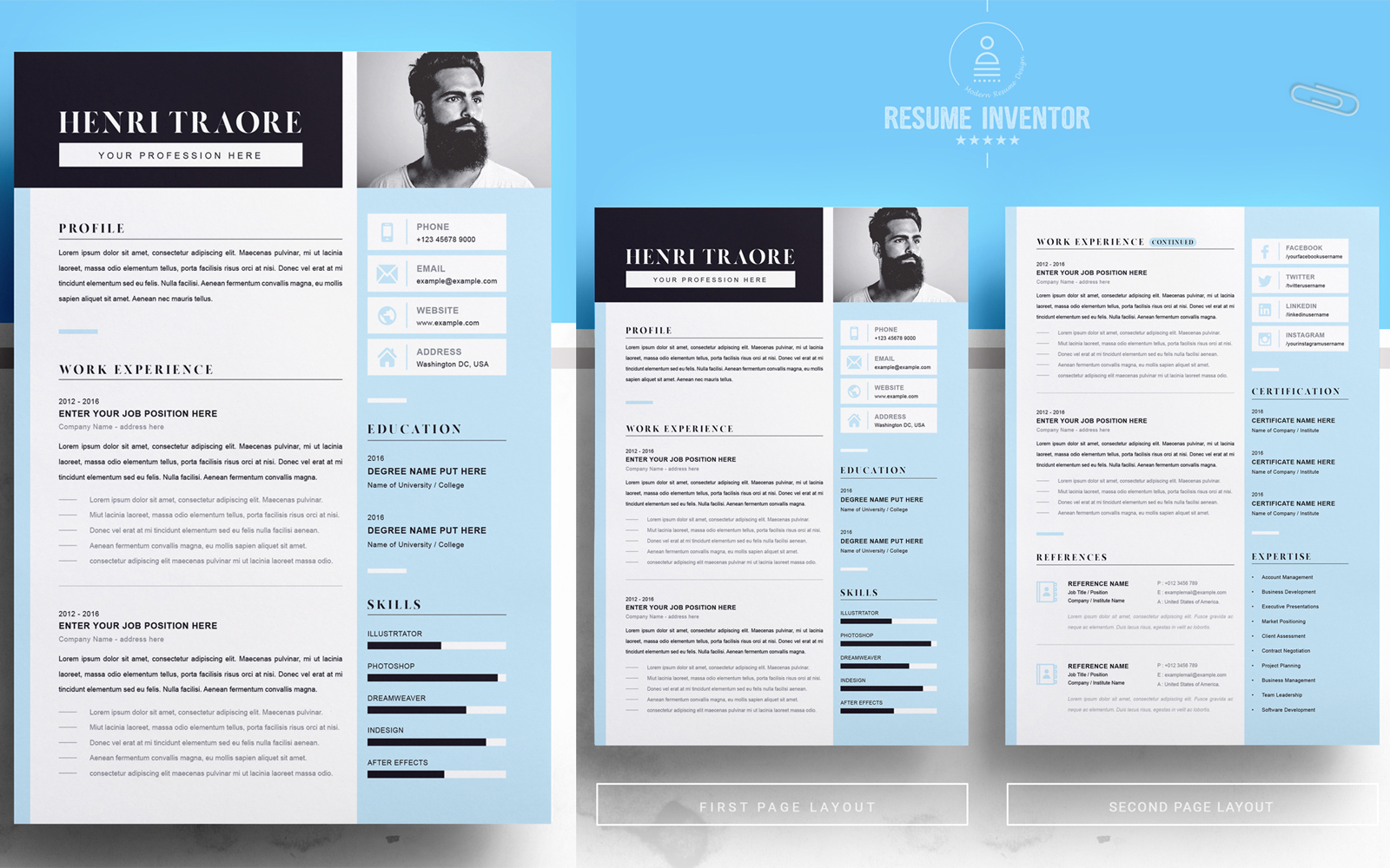 Henri / professional Resume Templates