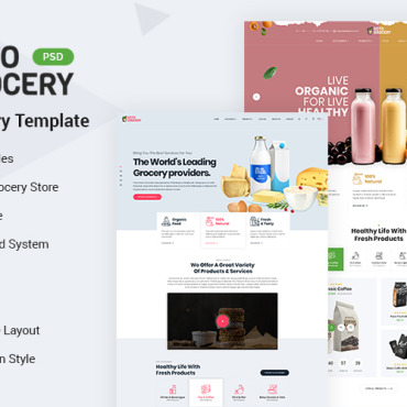 Grocery Store PSD Templates 185614