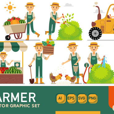 Illustration Farmer Vectors Templates 185643