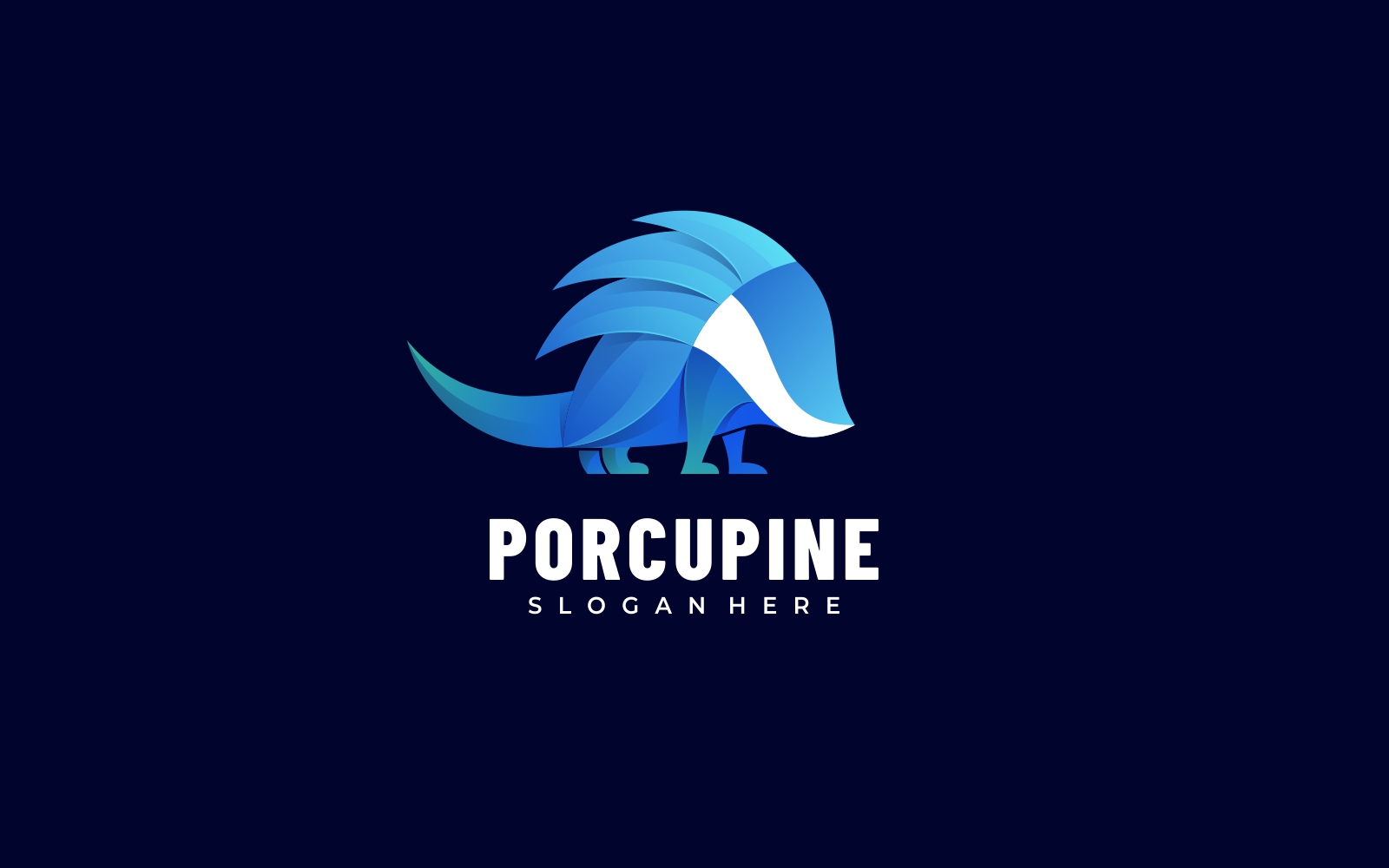 Porcupine Gradient Colorful Logo Template