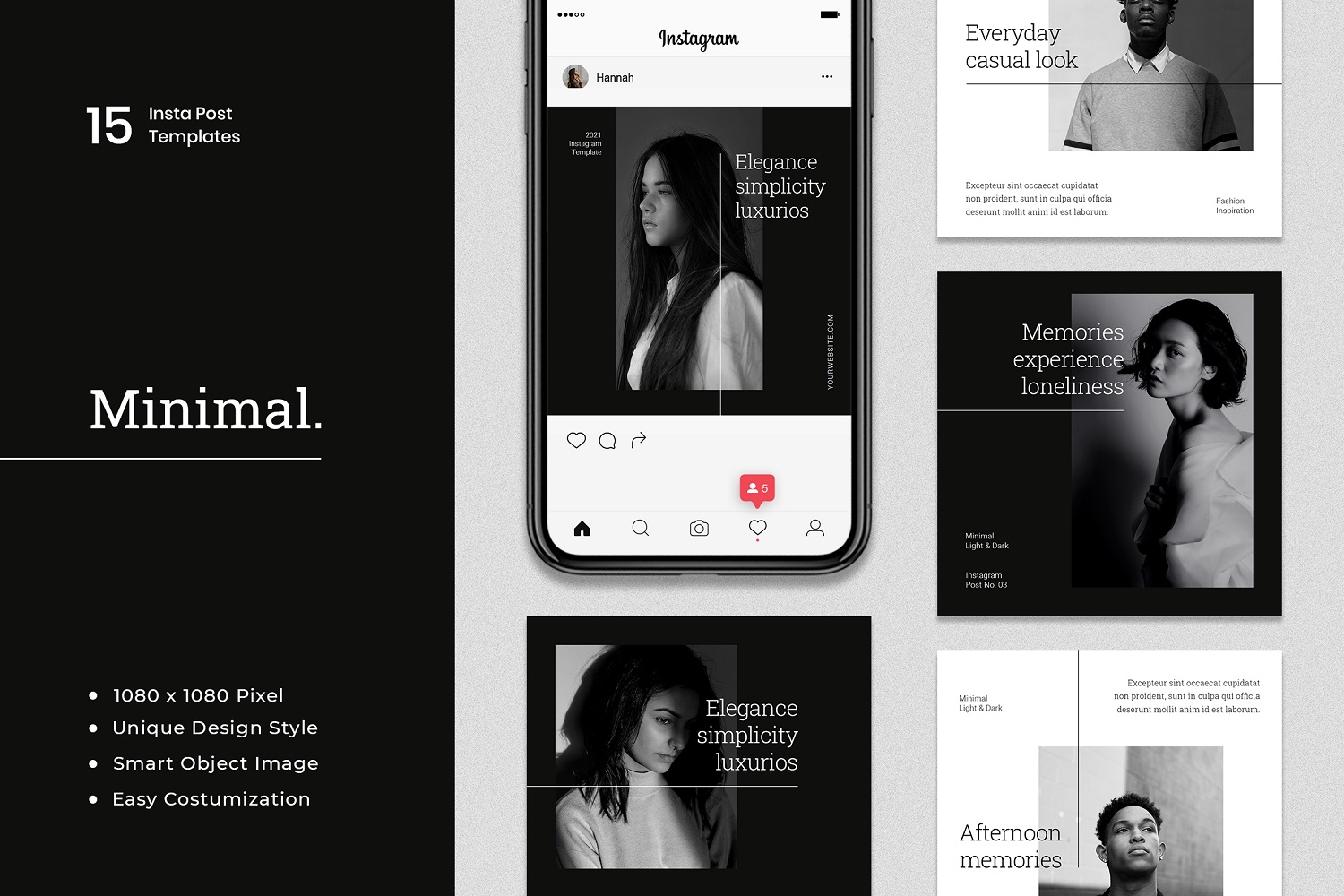 Minimal Instagram Post Template Social Media