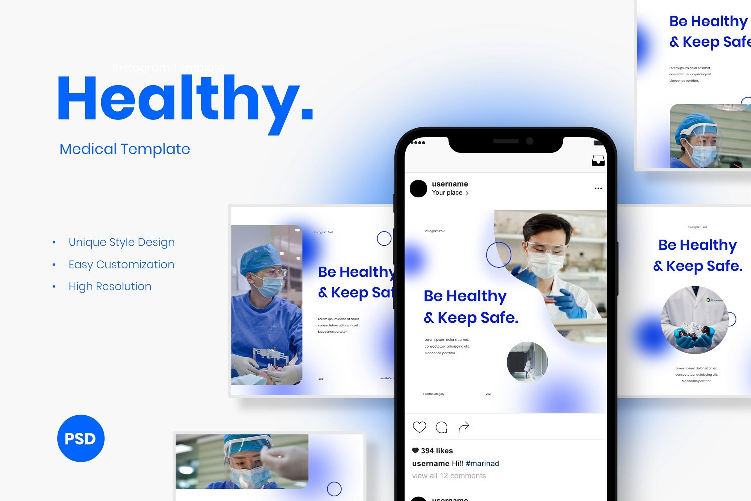 Health Instagram Post Template Social Media