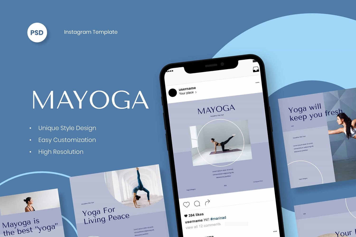 Mayoga -Instagram Post Template Social Media