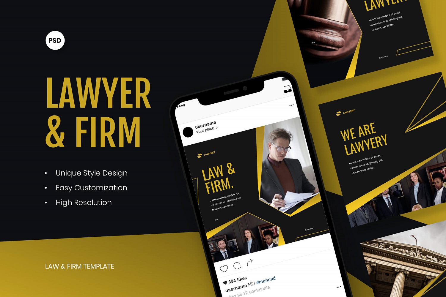 Lawyery - Instagram Post Template Social Media