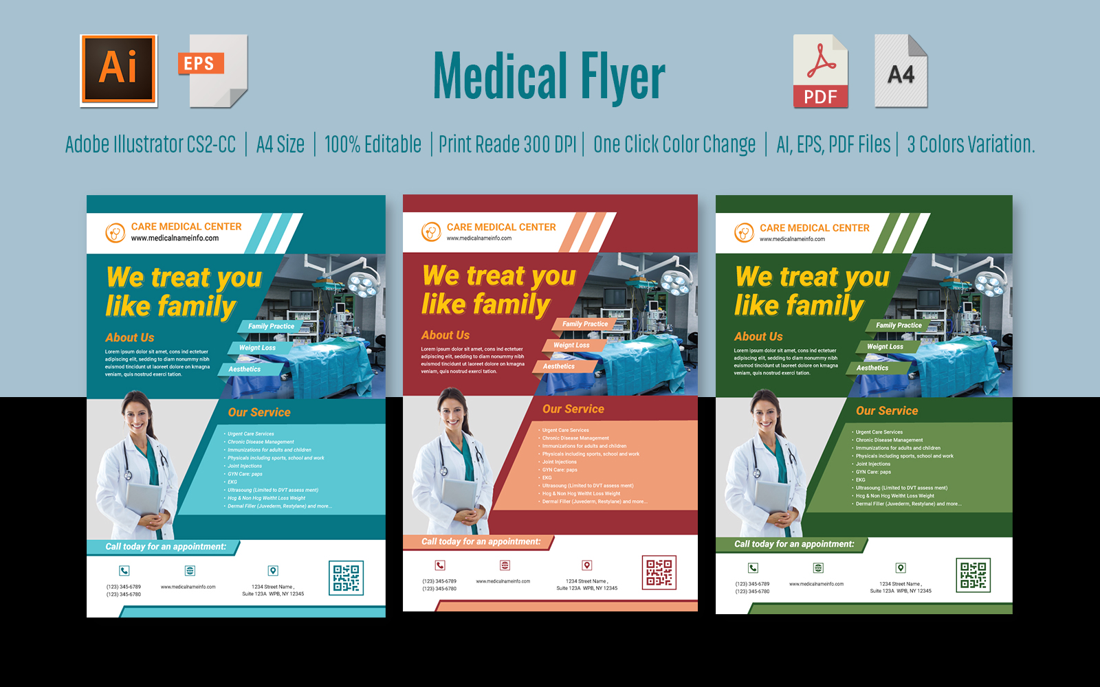 Medical Flyer-Health Care template