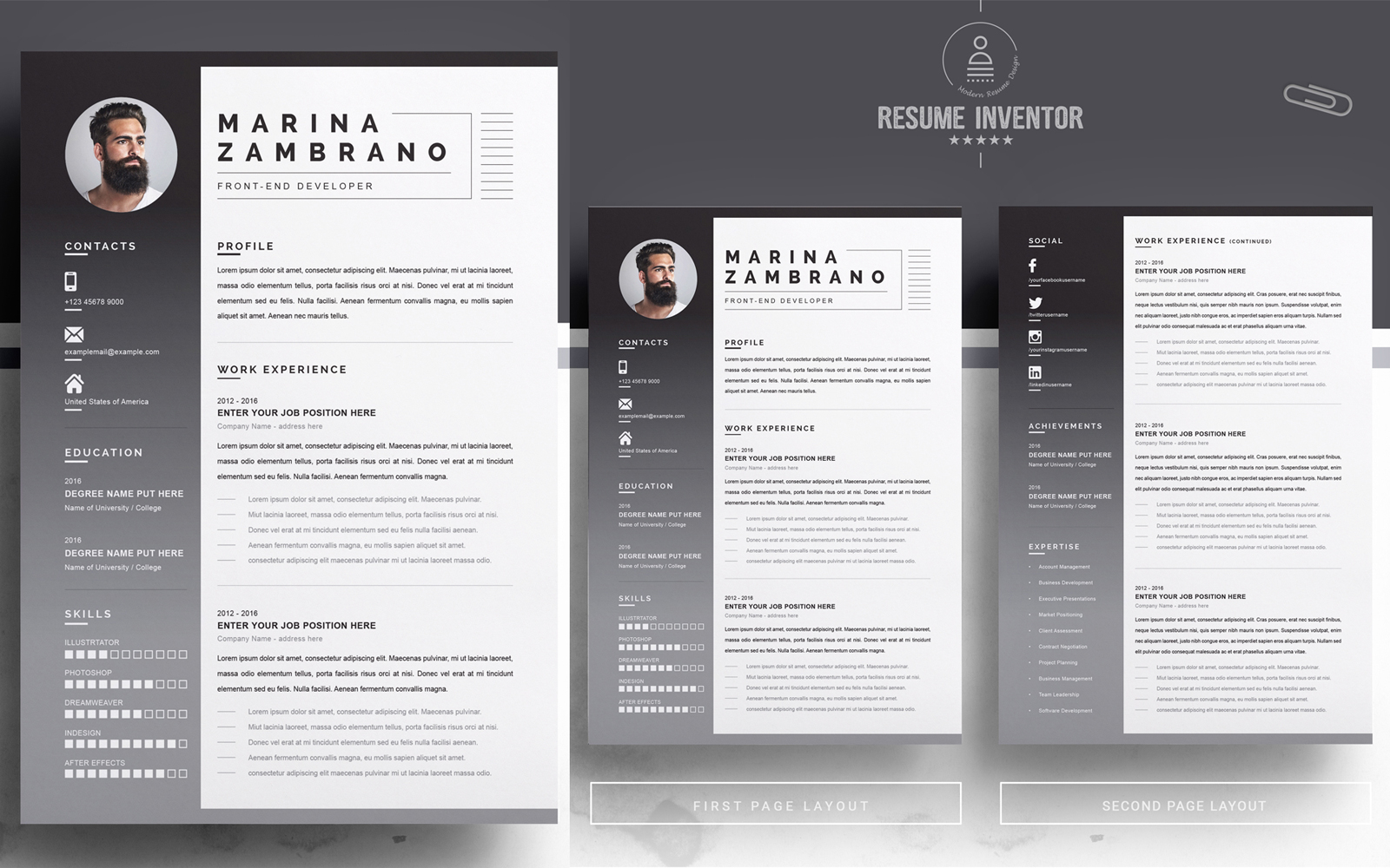 Zambrano Printable Resume Templates