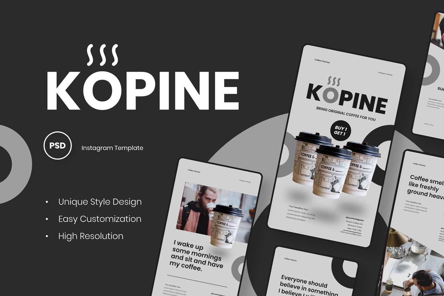 Kopine - Coffee Instagram Stories Template