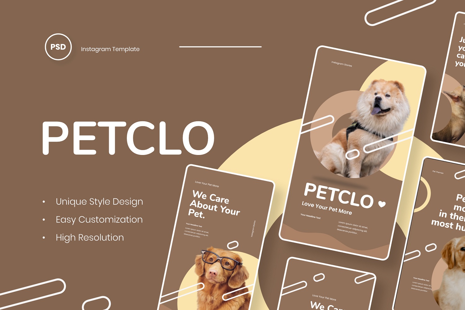 Petclo - Pet Animal Instagram Stories Template