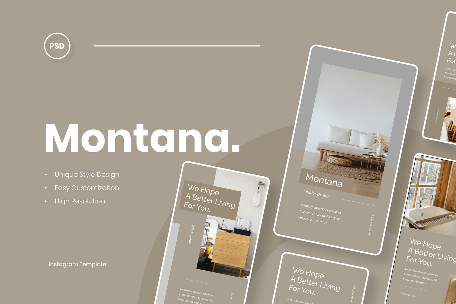 Montana - Interior Design Instagram Stories Template