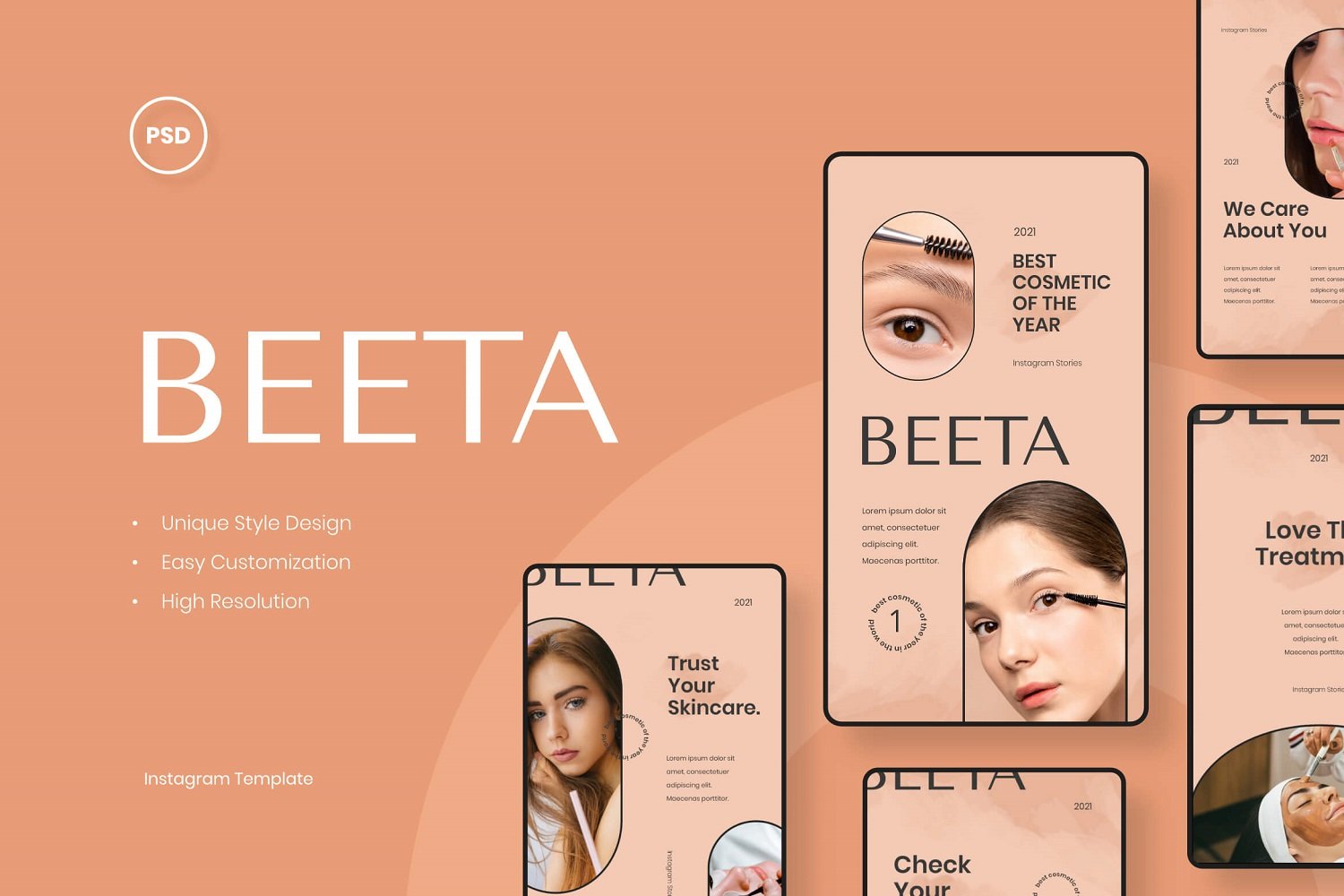 Beeta - Beauty Cosmetic Instagram Stories Template