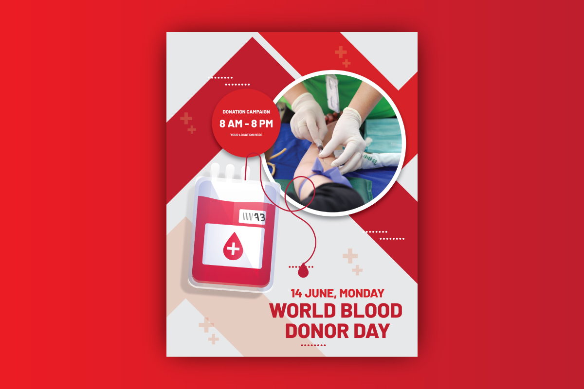 World Blood Donation Day Flyer Design