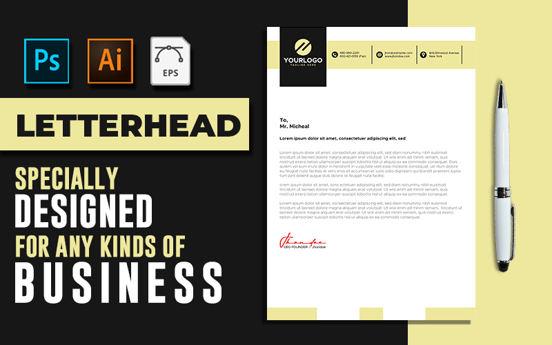 Letterhead Template Vol: 01 - Corporate Identity Template