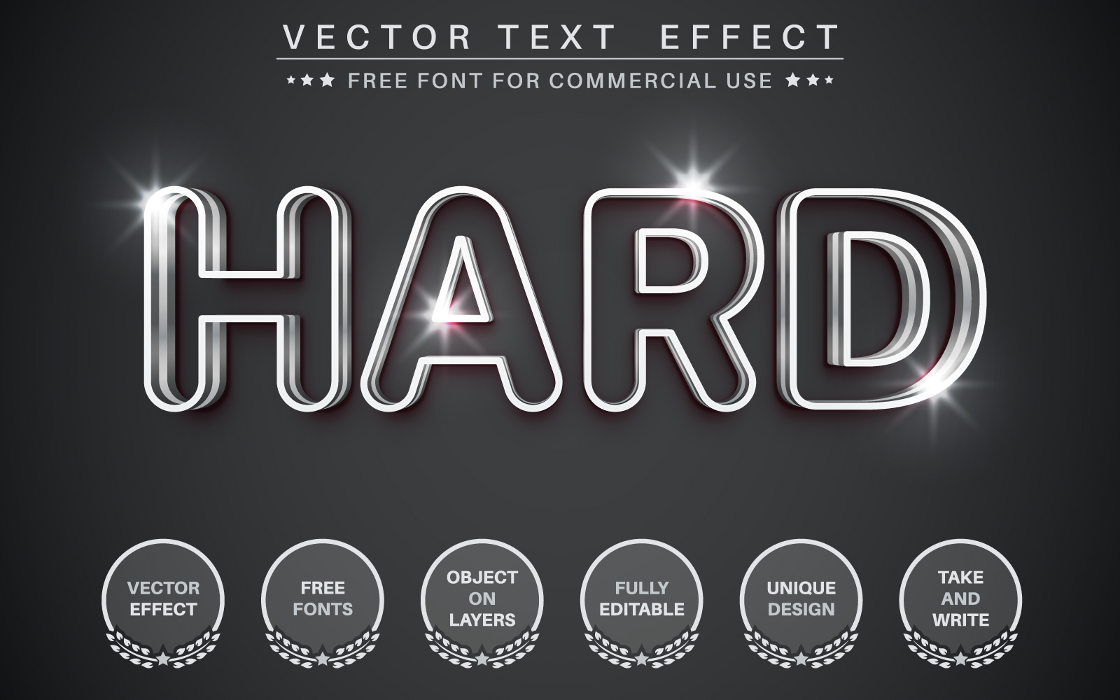 Hard Metal - Editable Text Effect, Graphics Illustration