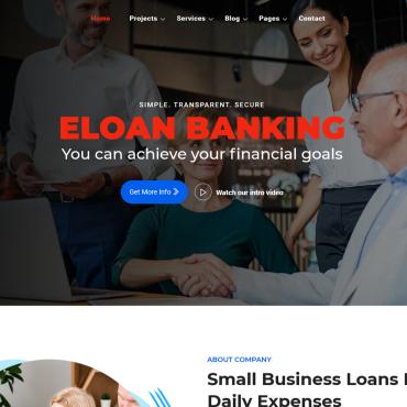 Bank Banking Responsive Website Templates 186132